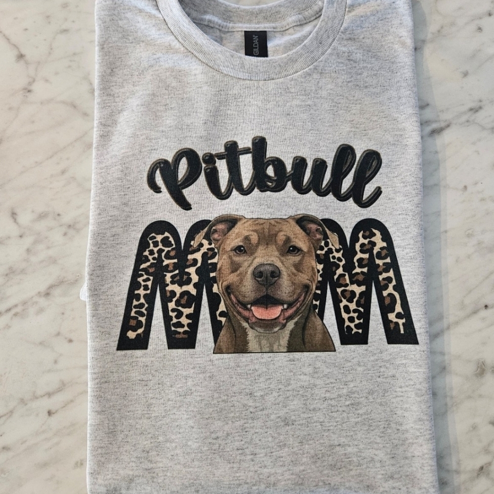 Pitbull mom shirt popular cute dog mom trending Brown Pitbull
